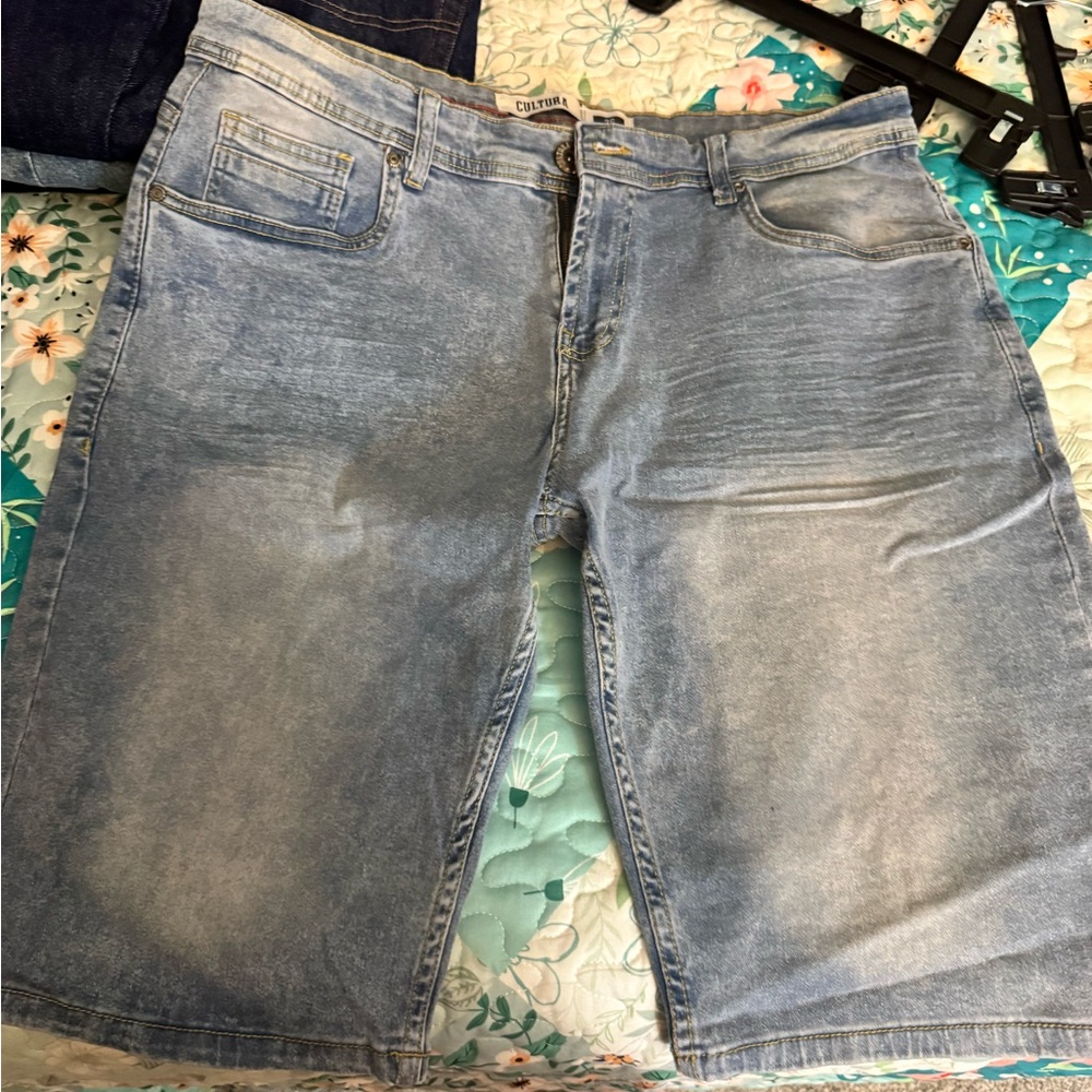 Casual Denim Jean Shorts for Men - Light Blue